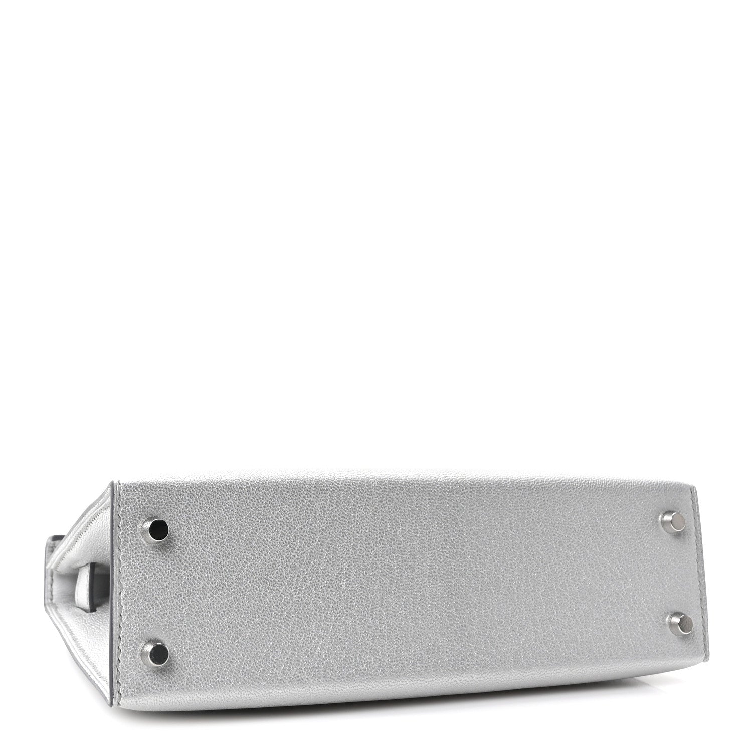 Hermes Metallic Chevre Chamkilight Mini Kelly Sellier 20 Argent