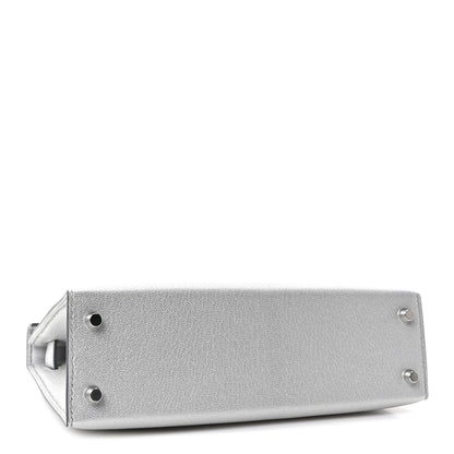 Hermes Metallic Chevre Chamkilight Mini Kelly Sellier 20 Argent 3 of 9