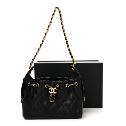 Chanel Caviar Quilted Mini Chanel 25 Handbag Black 11 of 11