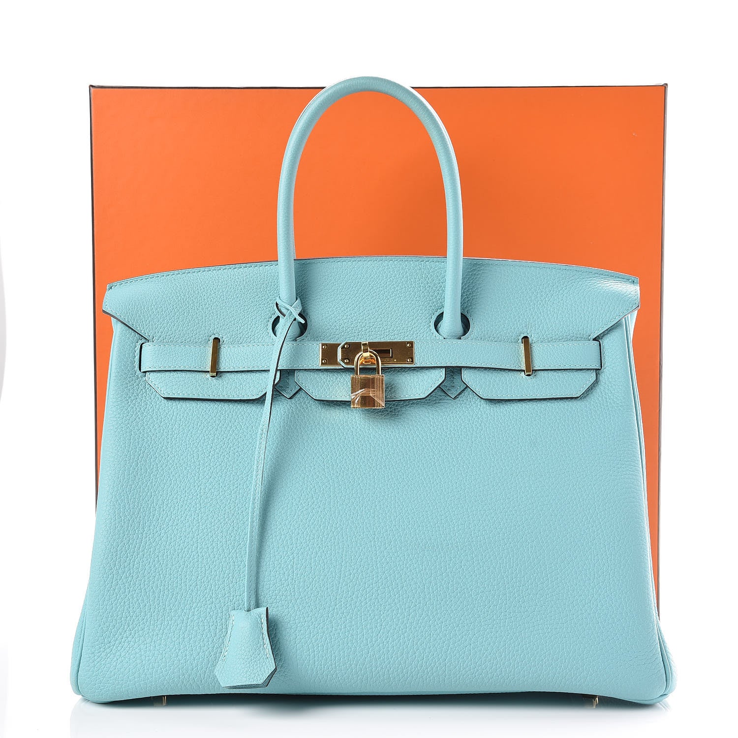 Hermes Togo Birkin 35 Bleu Atoll 36 of 36