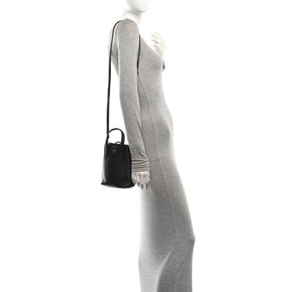 Salvatore Ferragamo Tumbled Calfskin Gancini Mini Bag Black 2 of 9