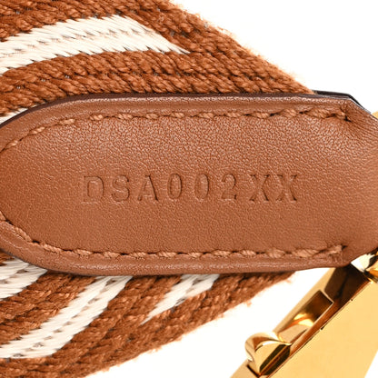 Hermes Toile Swift 50mm Sangle ZigZag Shoulder Strap Gold White 5 of 5