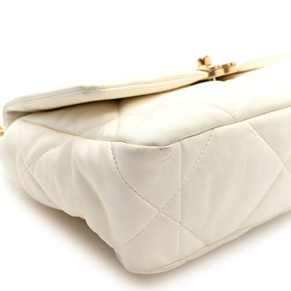 Chanel Lambskin Quilted Medium Chanel 19 Flap White White 8 of 9