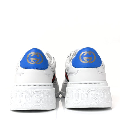Gucci Calfskin Web Mens Ace Sneakers 11 White Blue 4 of 8