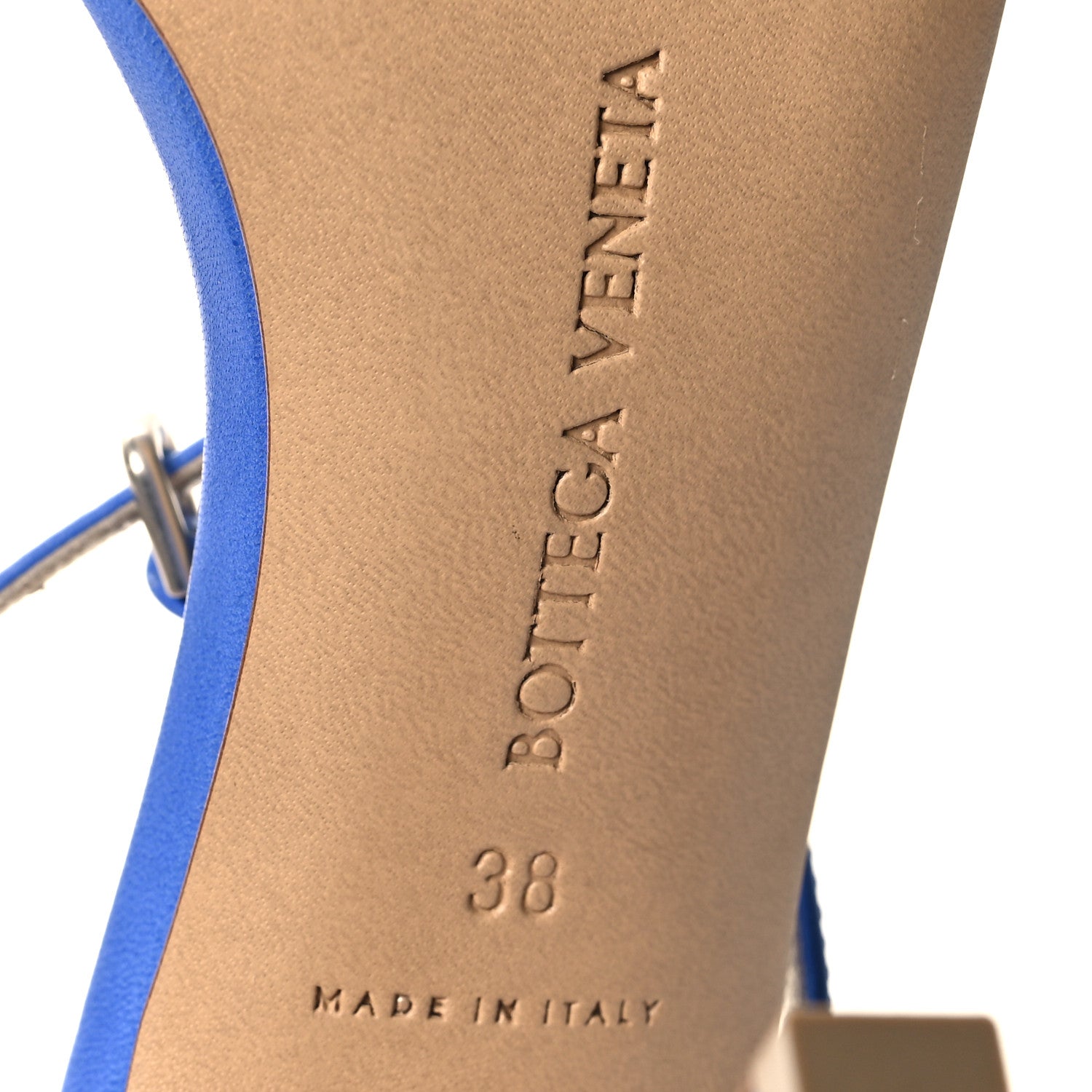 Bottega Veneta Lambskin Stretch Multi Strap 90mm Sandals 38 Aquarium 6 of 7