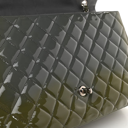 Chanel Patent Quilted Maxi Single Flap Grey 13 of 13