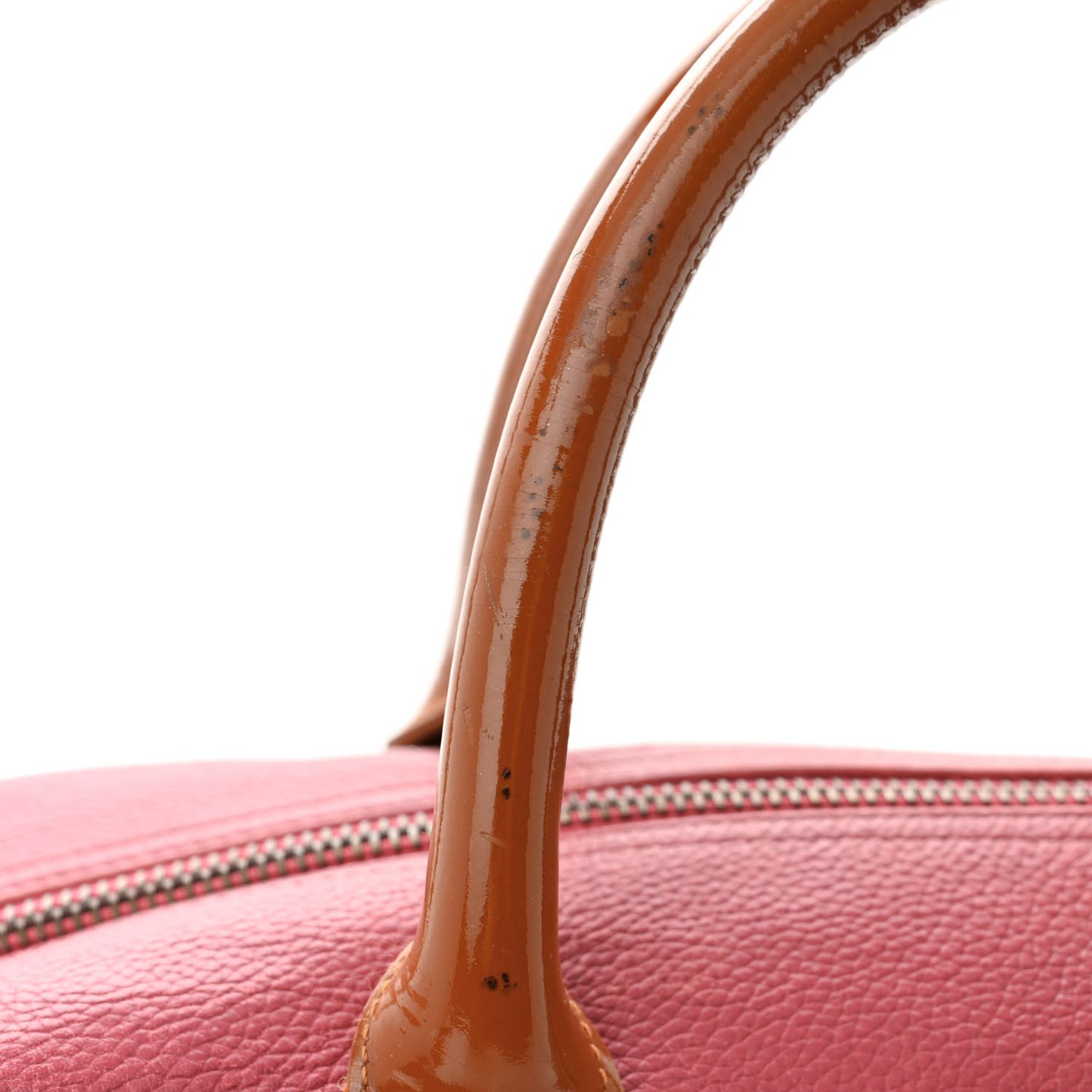 Caviar Patent Quilted Large Bowler Bag Red