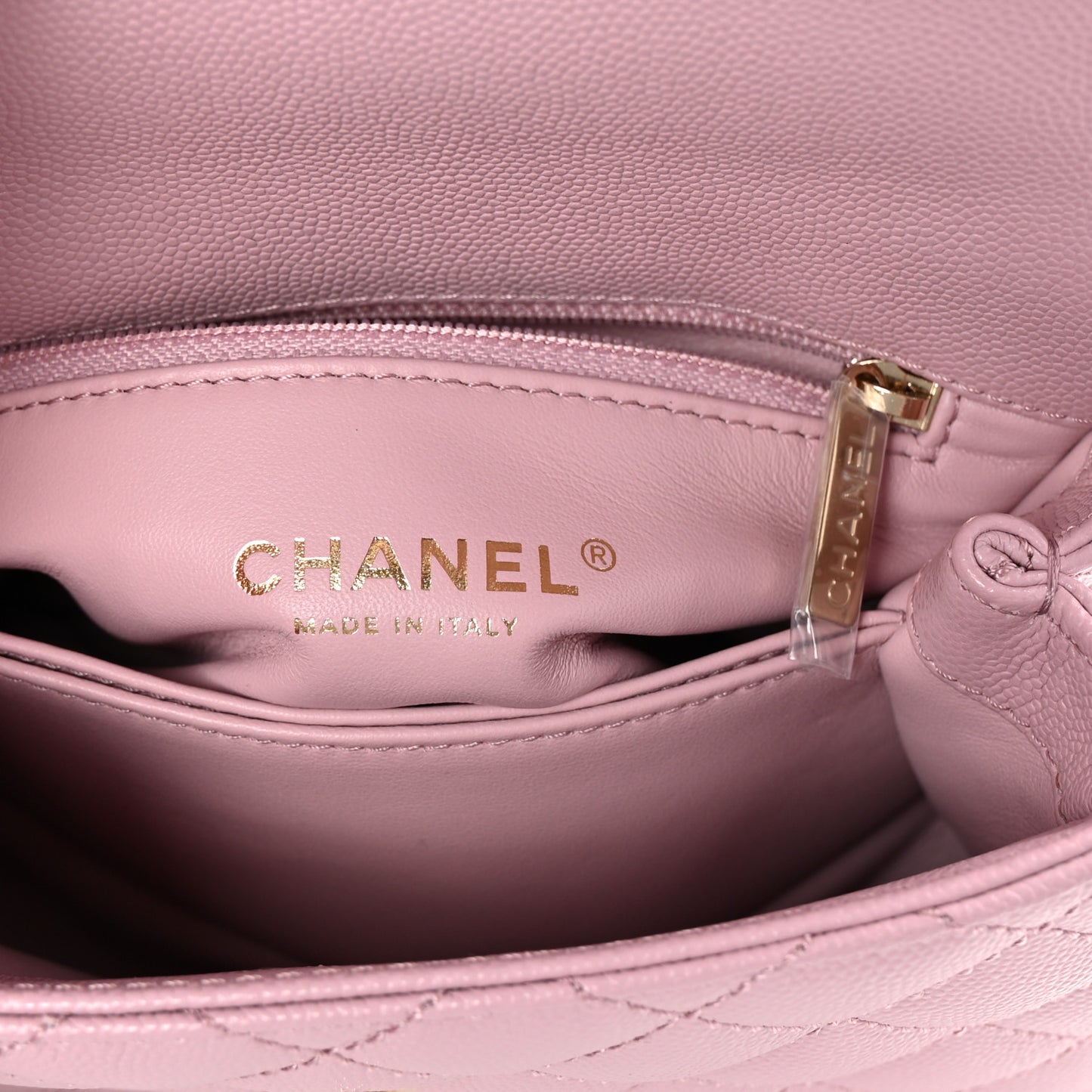 Caviar Quilted Extra Mini Coco Handle Flap Light Pink