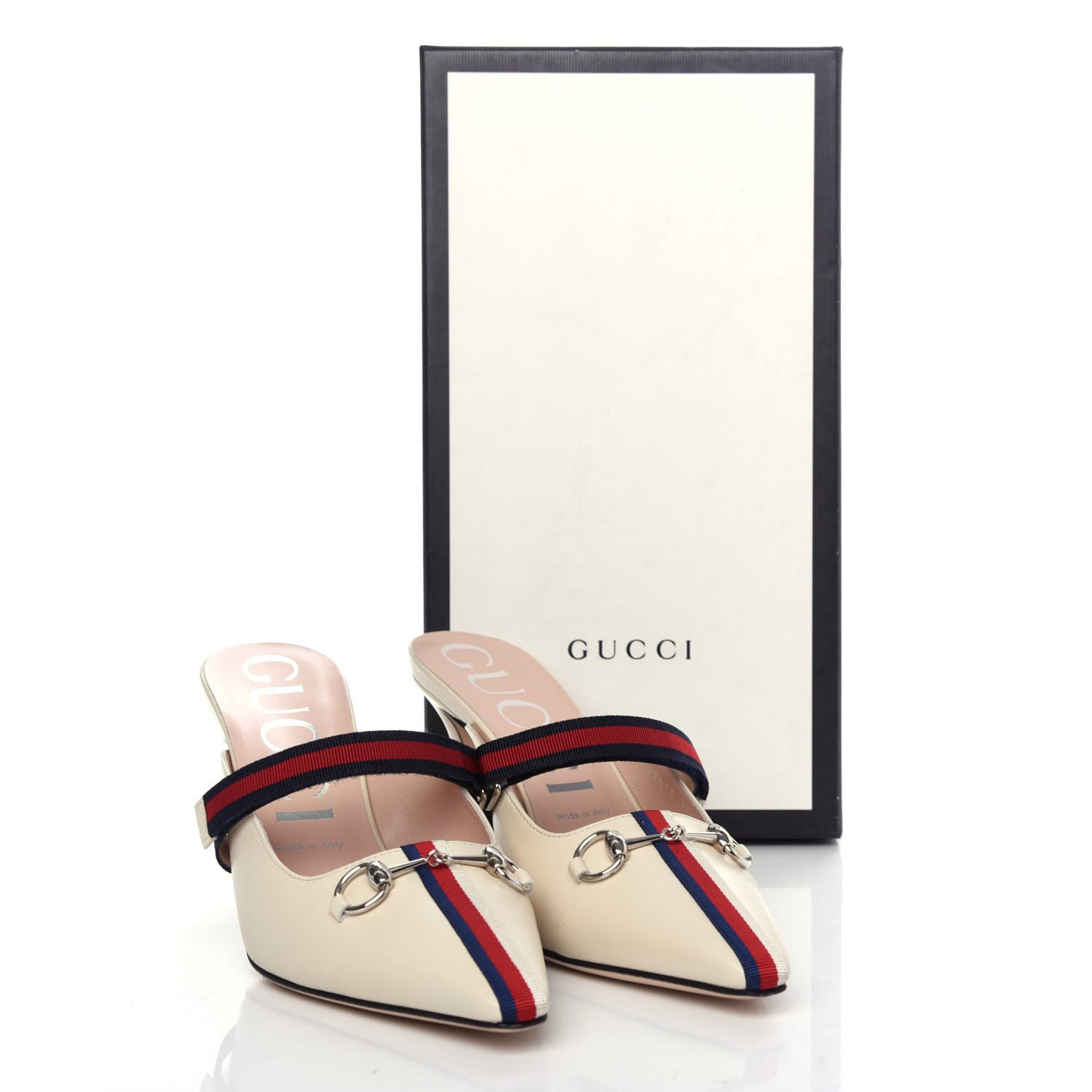 Malaga Kid Sylvie Web Cross Strap Mid-Heel Slides 39 Vintage White