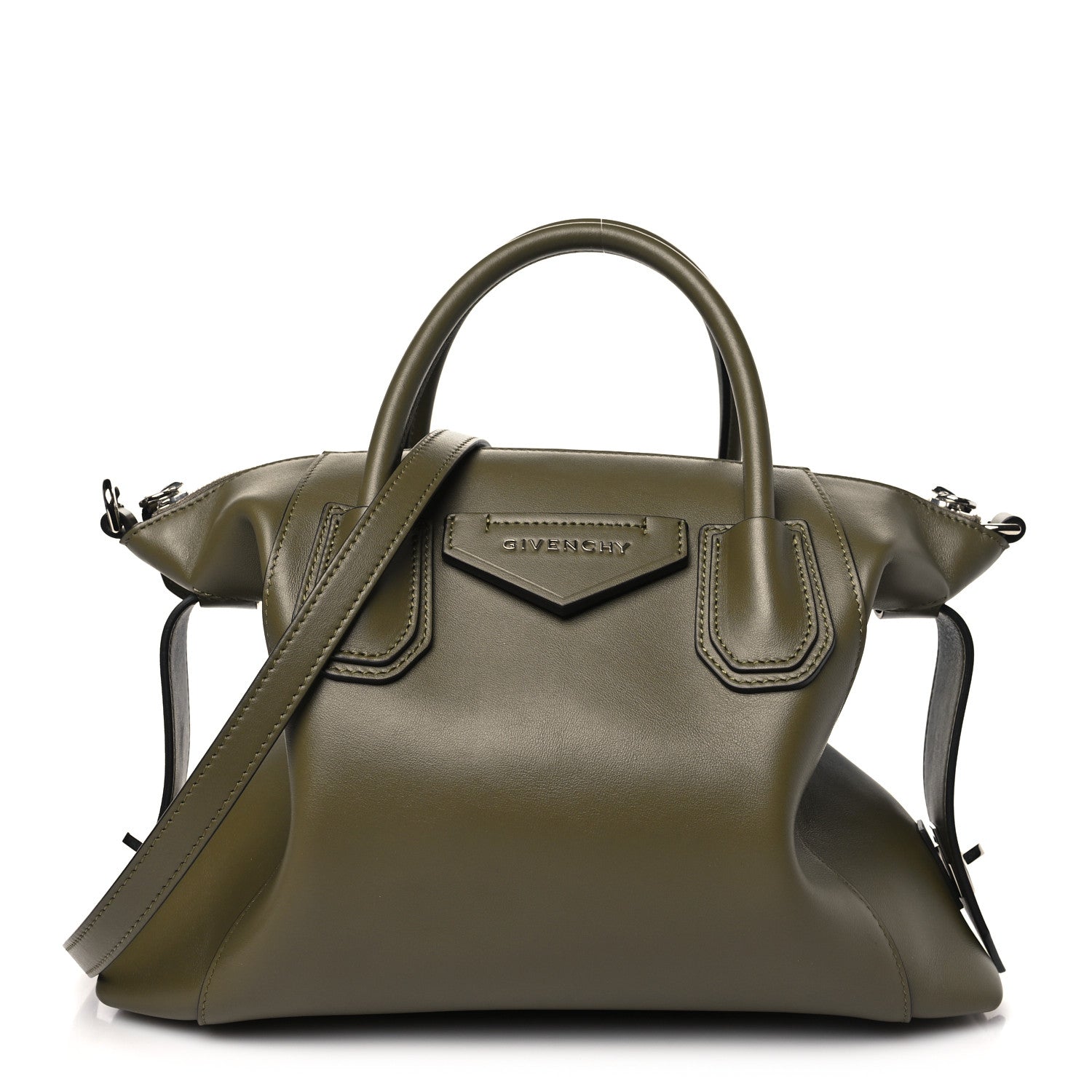 Givenchy Smooth Calfskin Small Soft Antigona Dark Khaki 1 of 9