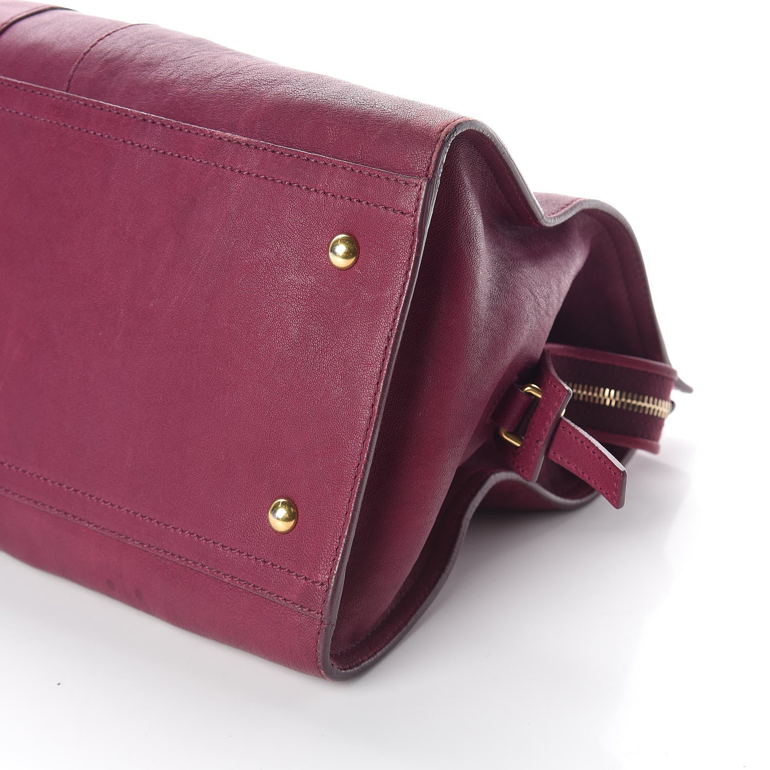 Saint Laurent Sheepskin Medium Cabas ChYc Black Cherry 10 of 11