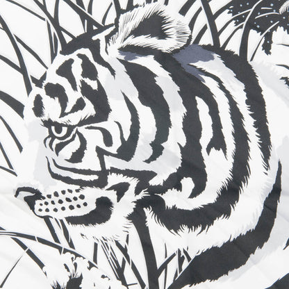 Hermes Silk Tyger Tyger Scarf 90 Noir Blanc Gris 1 of 6