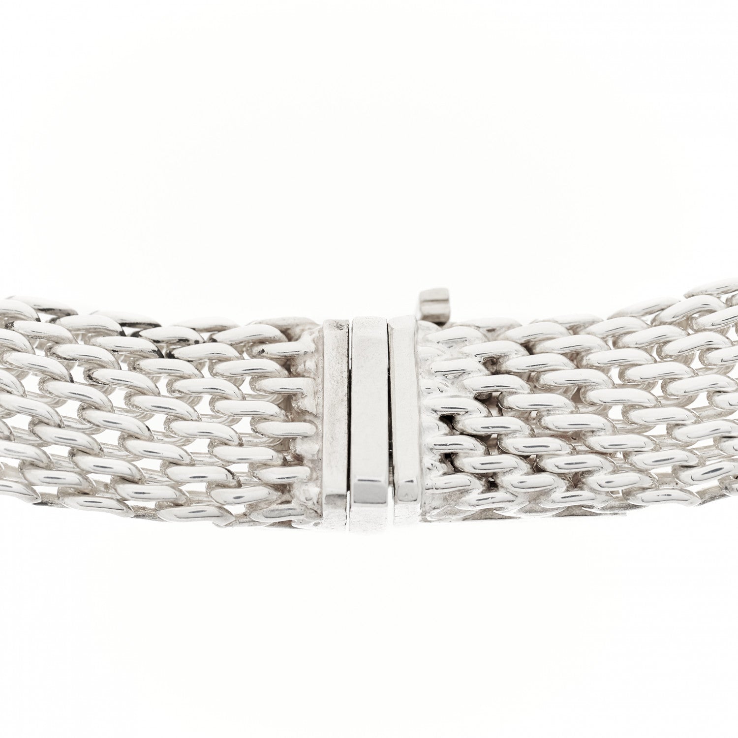 Tiffany Sterling Silver Somerset Mesh Necklace 5 of 5