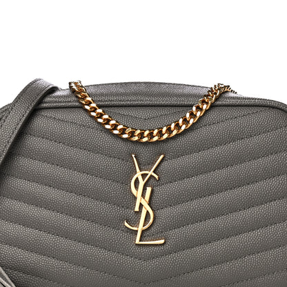 Saint Laurent Grain De Poudre Matelasse Monogram Mini Lou Camera Bag Fog 7 of 9