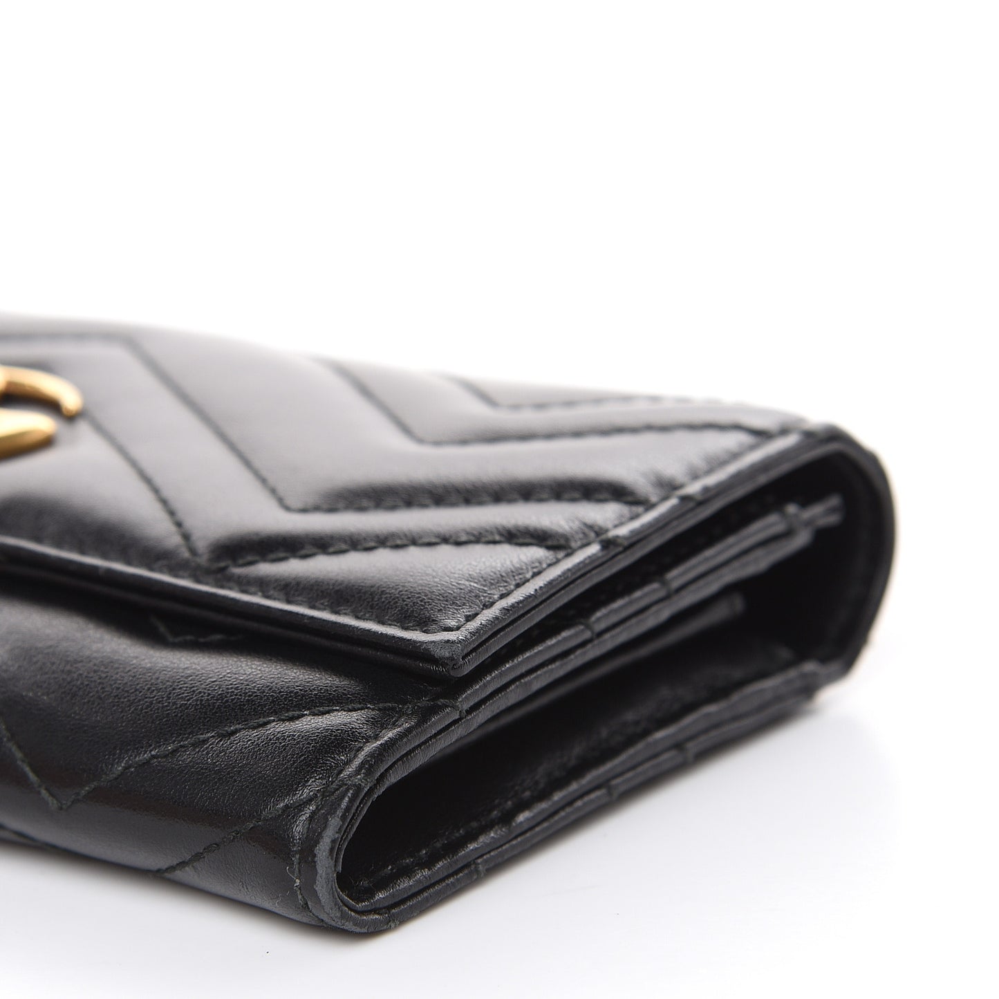 Calfskin Matelasse GG Marmont Continental Wallet Black