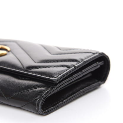 Gucci Calfskin Matelasse GG Marmont Continental Wallet Black 9 of 13