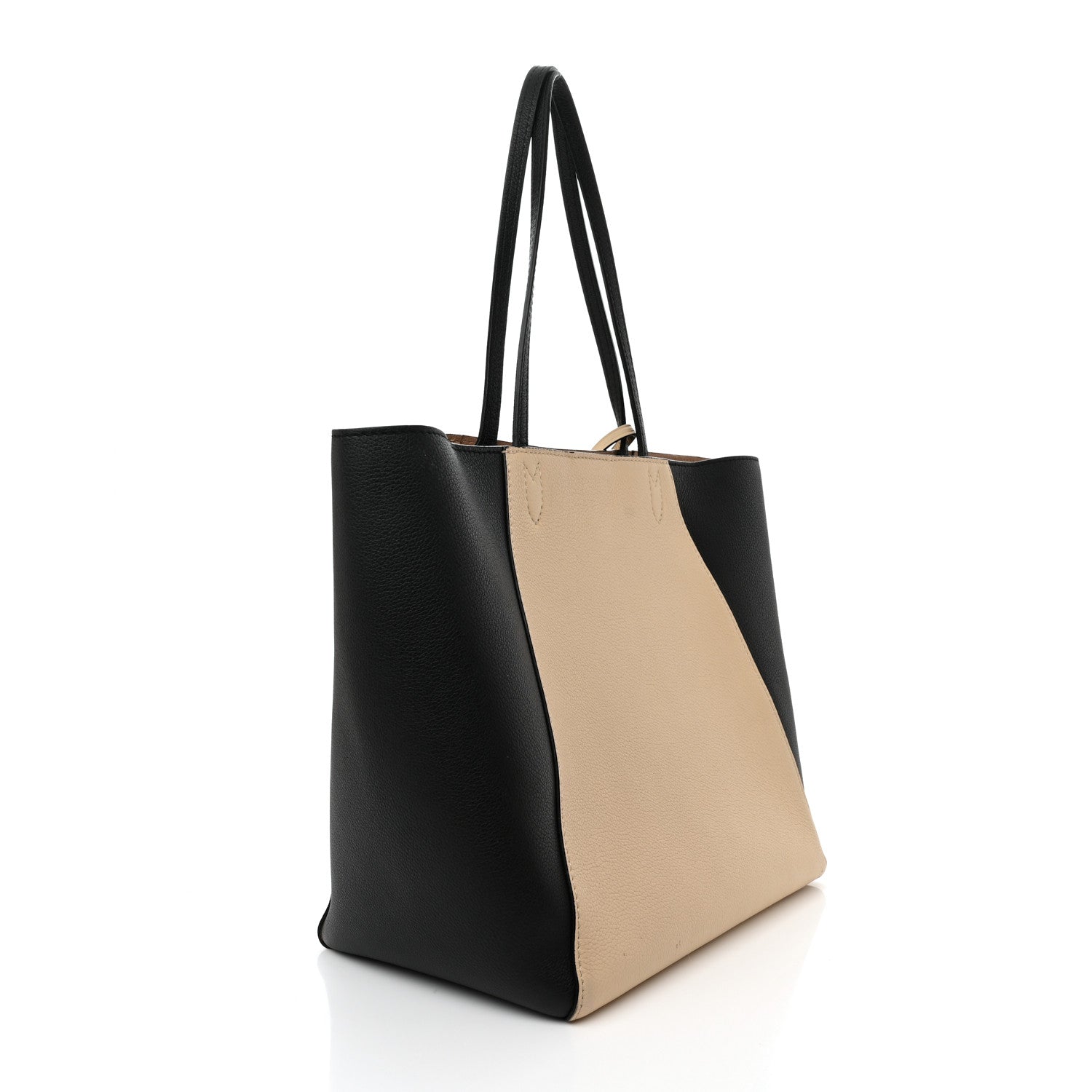 Louis Vuitton Calfskin Lockme Go Tote Black Vanilla 3 of 10