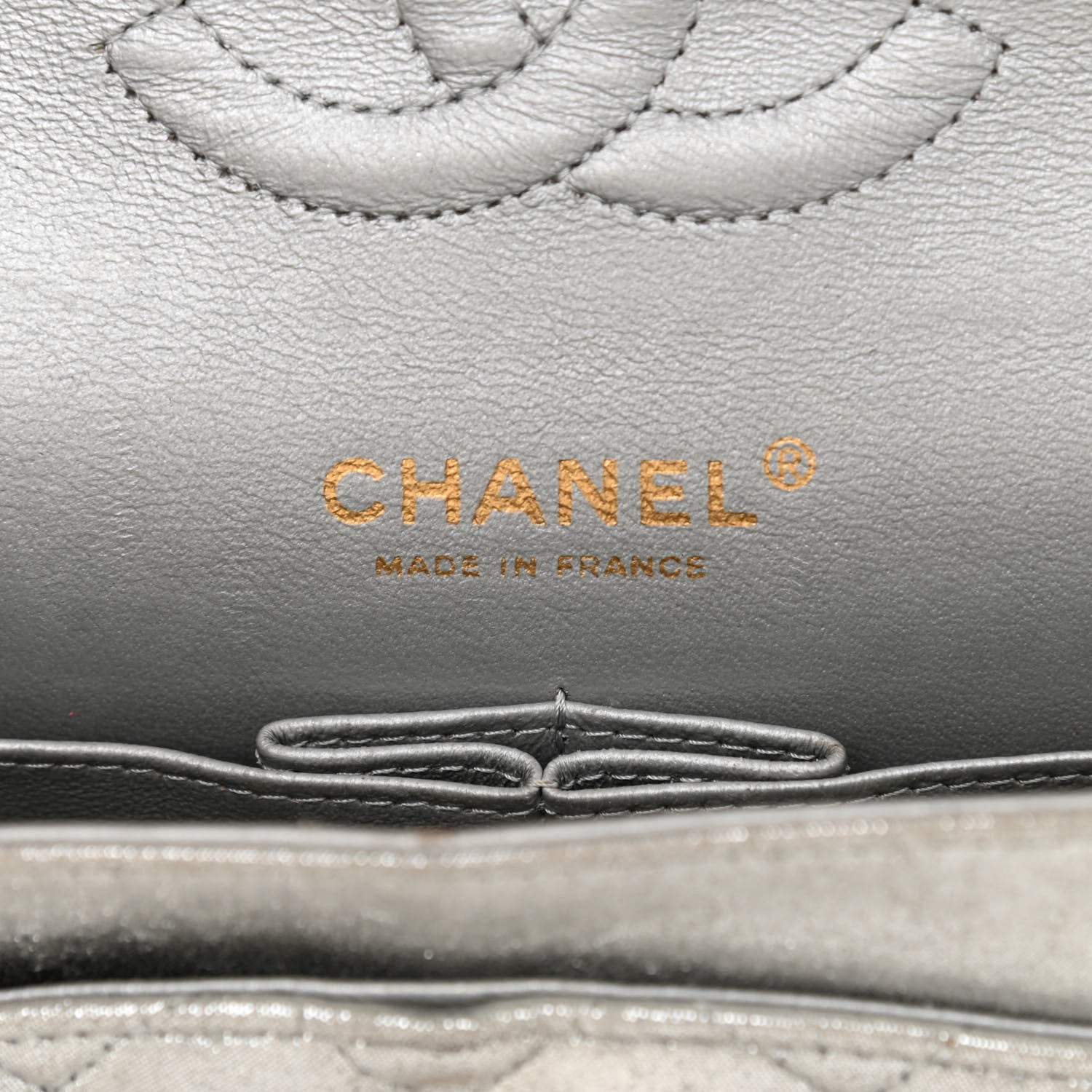 Chanel Iridescent Calfskin Medium Double Flap Silver 5 of 10