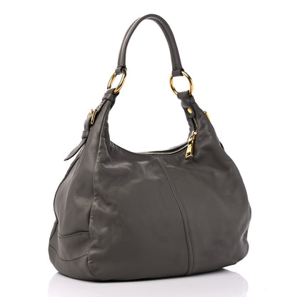 Prada Soft Calf Hobo Bambu Grey 3 of 11
