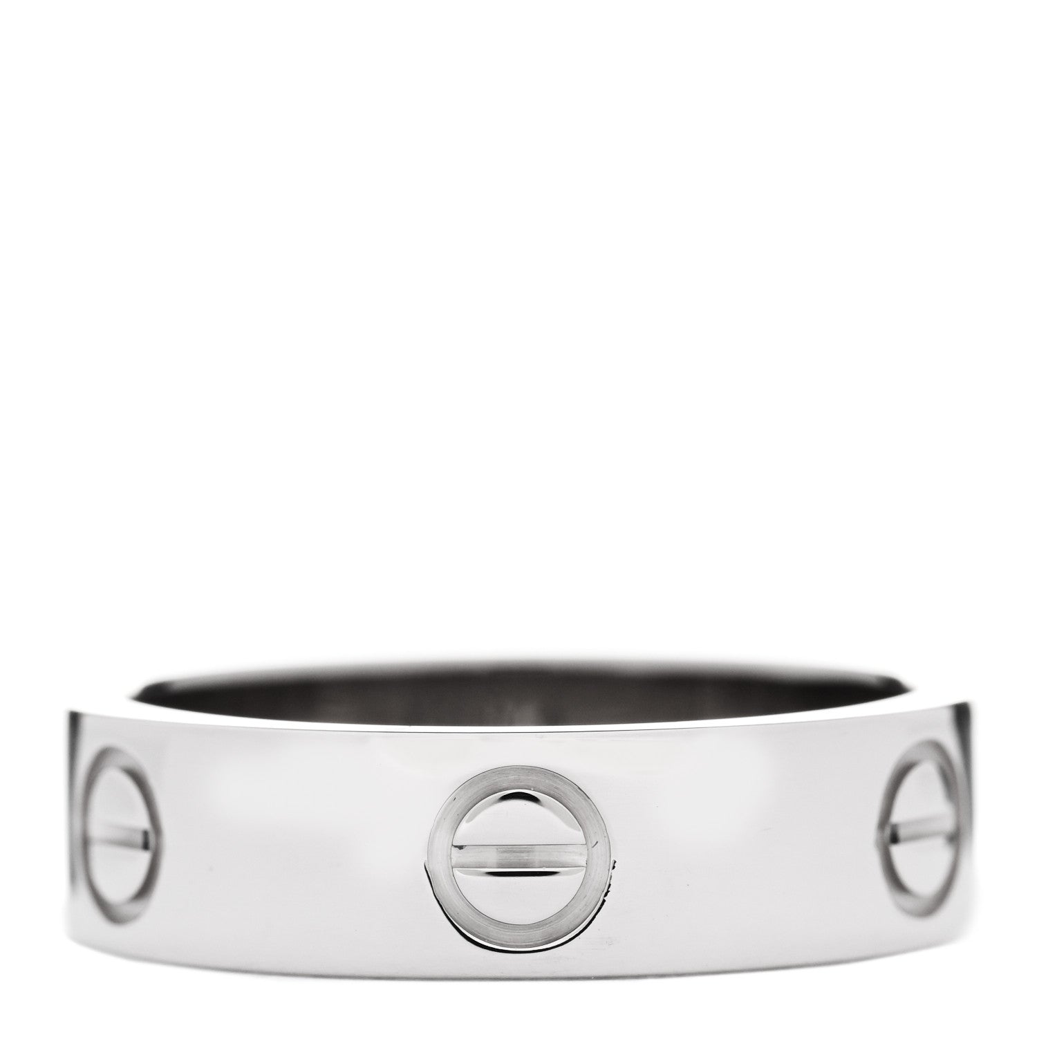 Cartier 18K White Gold 5.5mm LOVE Ring 56 7.5 3 of 5