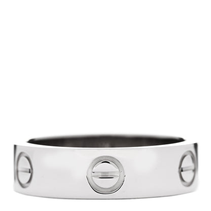 Cartier 18K White Gold 5.5mm LOVE Ring 56 7.5 3 of 5