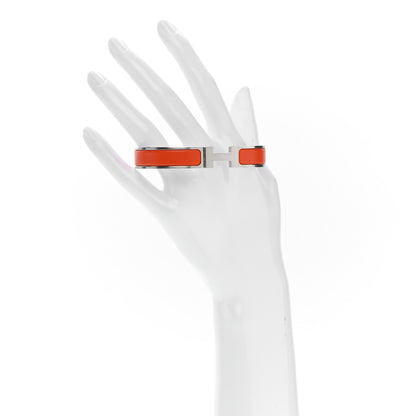 Hermes Matte Enamel Narrow Clic Clac HH Bracelet T6 Orange 2 of 4