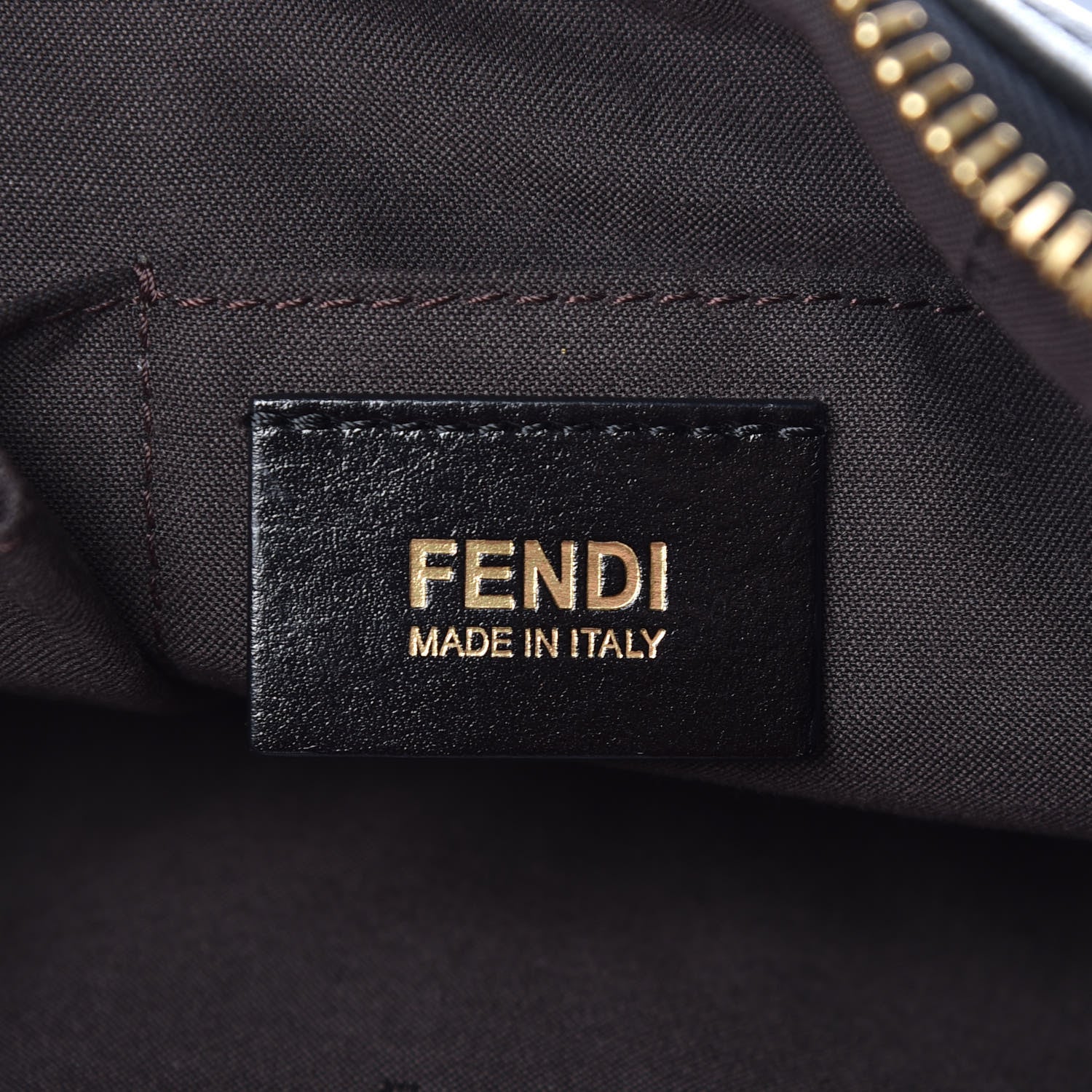 Fendi Goatskin Zipper Hobo Black 8 of 10