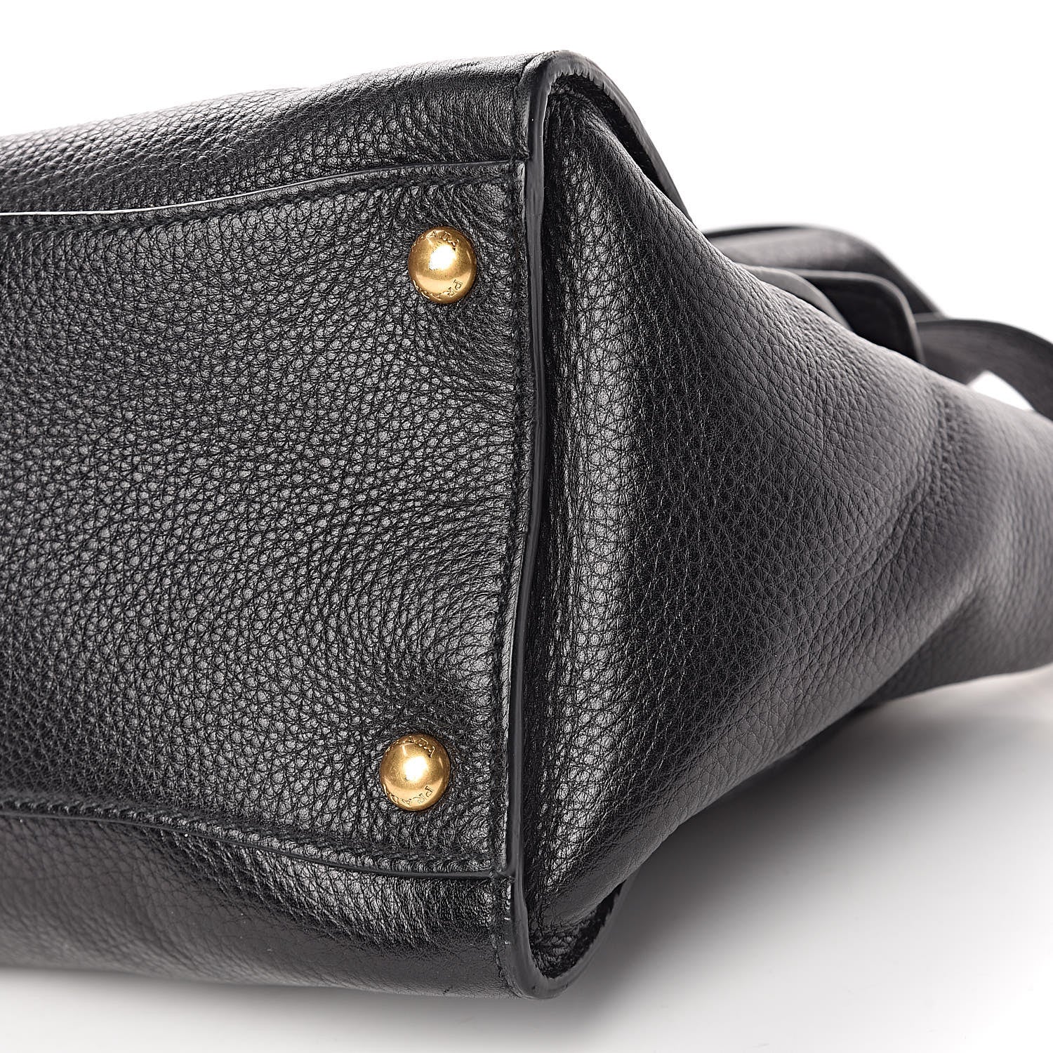 Prada Vitello Daino Sound Twin Pocket Satchel Black 9 of 9