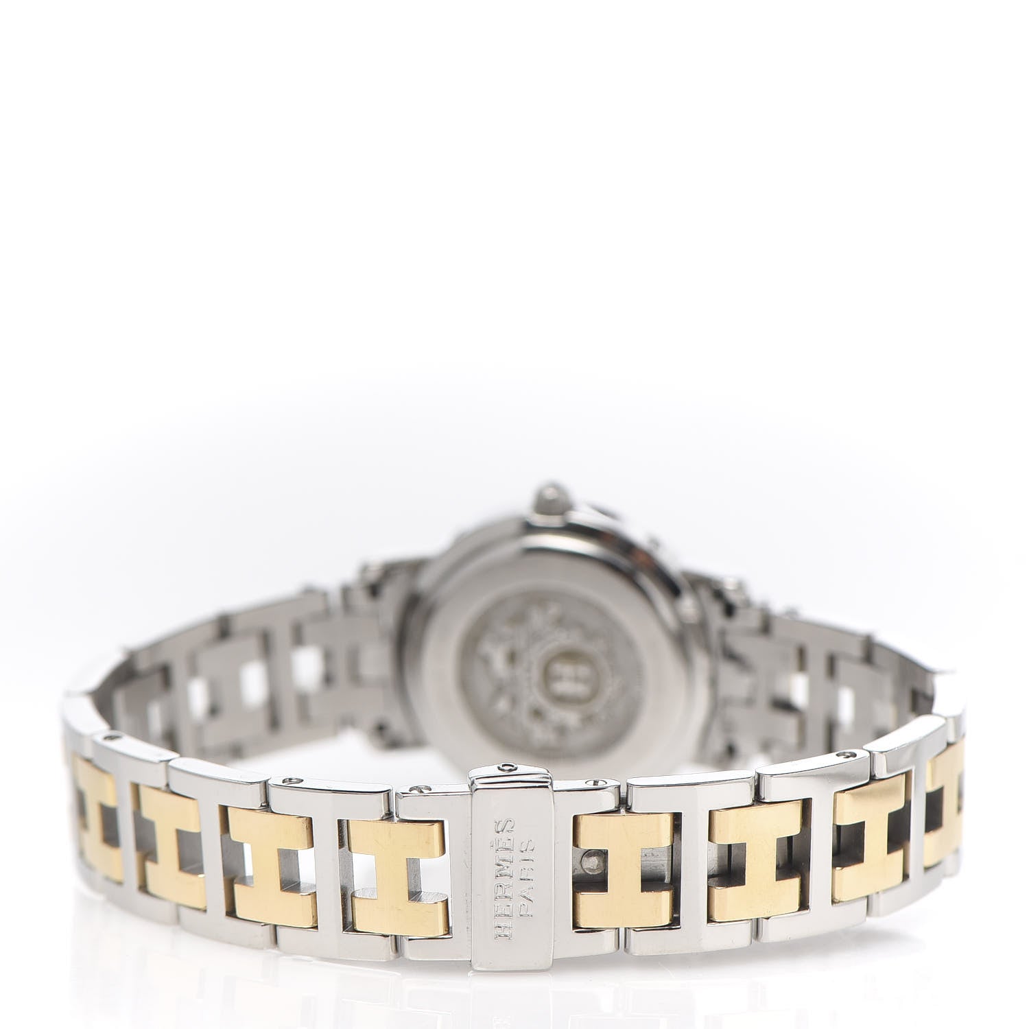 Hermes Stainless Steel 24mm Clipper Quartz Watch Gold 4 of 6
