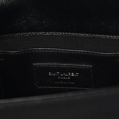 Saint Laurent Grain De Poudre Medium Classic Monogram Kate Satchel Black 7 of 7