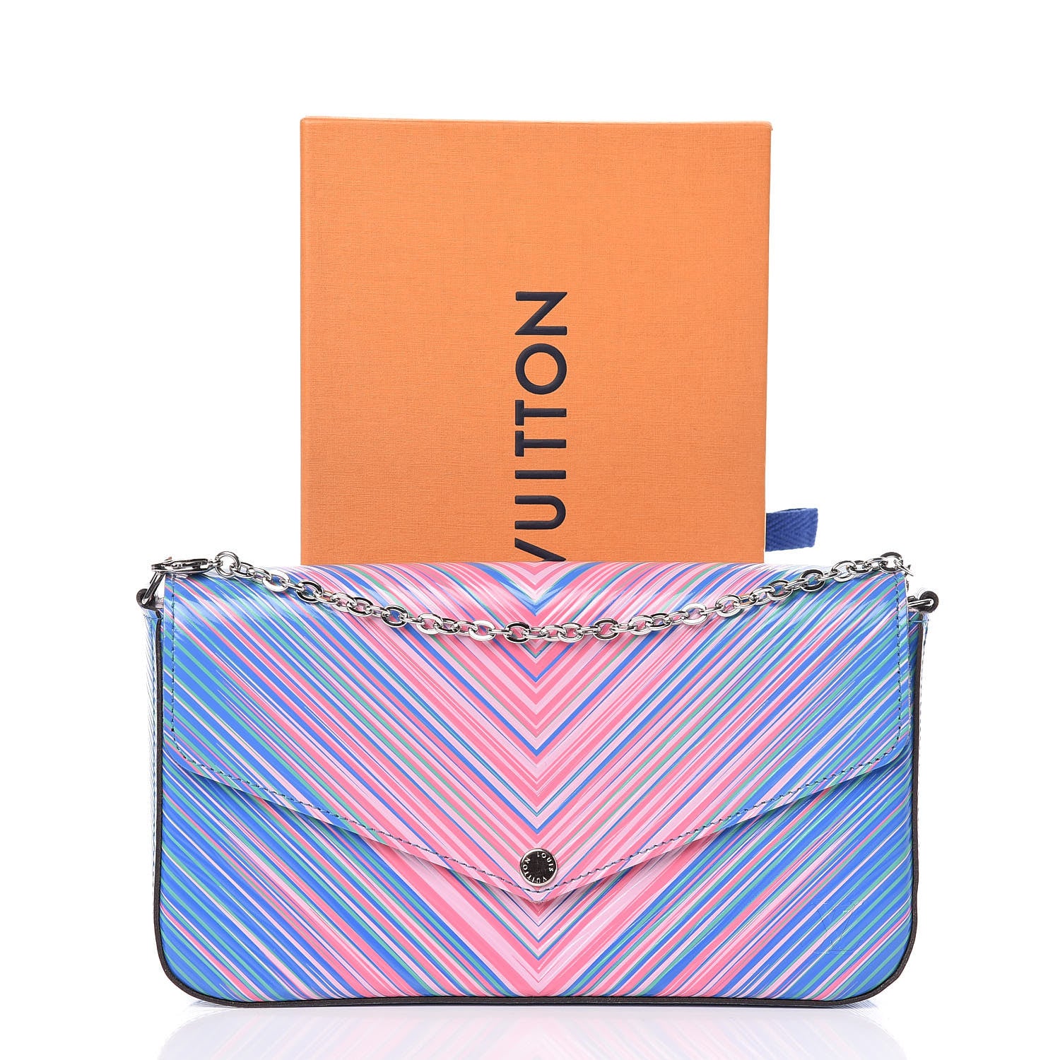 Louis Vuitton Epi Tropical Pochette Felicie Blue Rose 12 of 12