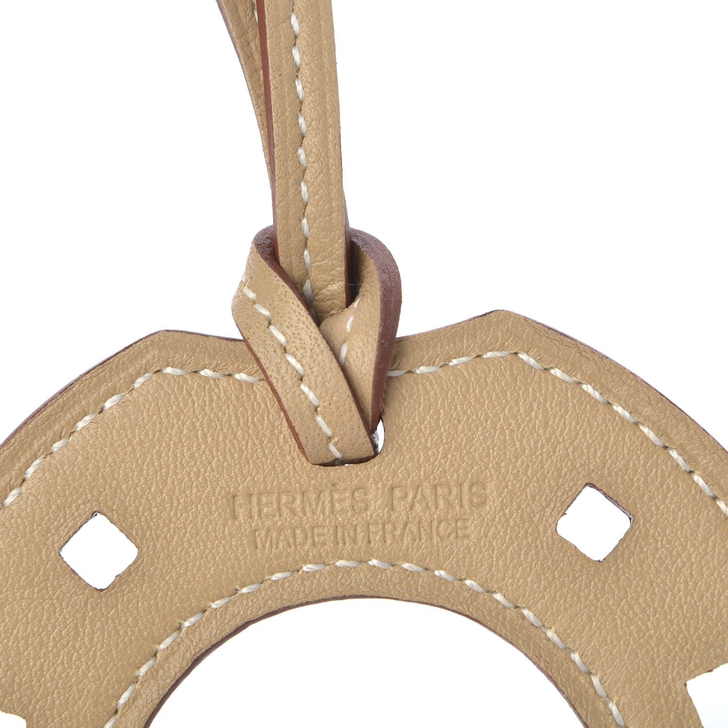 Hermes Swift Paddock Horseshoe Bag Charm Beige 3 of 4