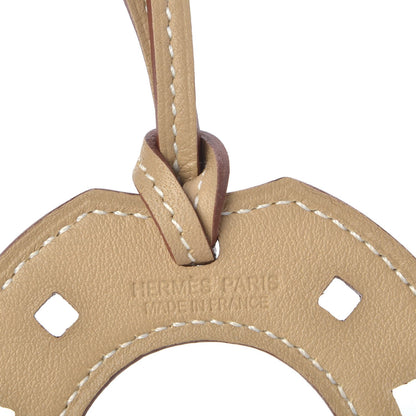 Hermes Swift Paddock Horseshoe Bag Charm Beige 3 of 4