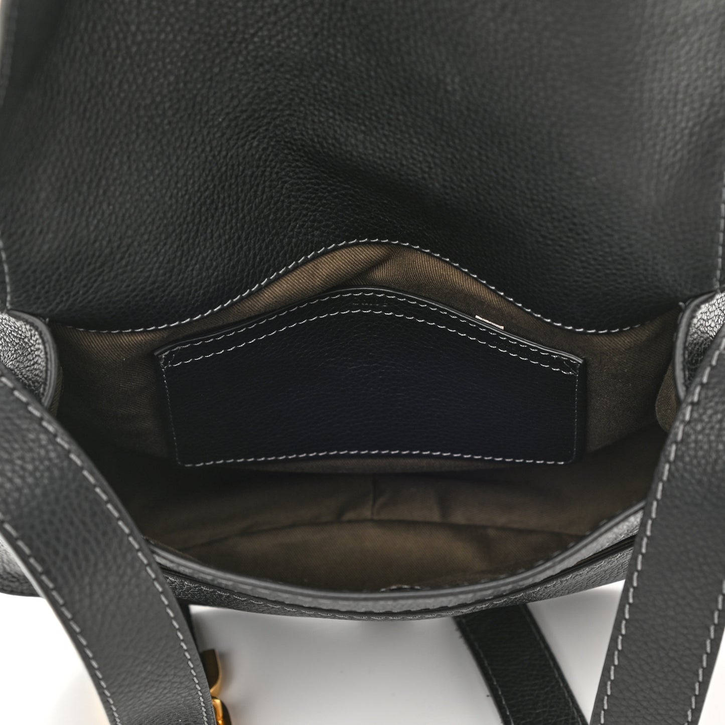Calfskin Medium Marcie Round Crossbody Bag Black