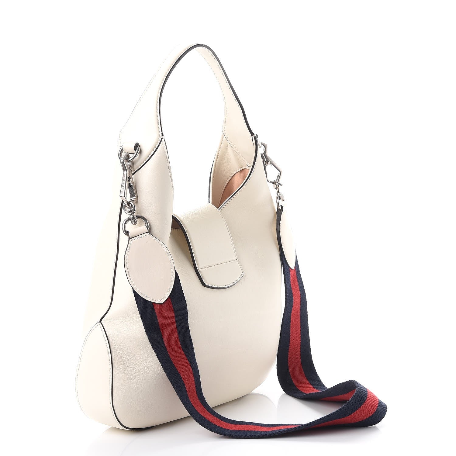 Gucci Calfskin Web Stripe Small Dionysus Hobo White 4 of 9