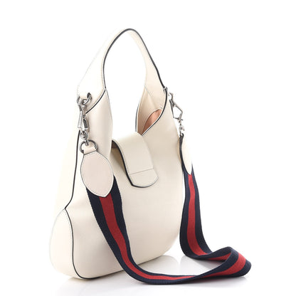 Gucci Calfskin Web Stripe Small Dionysus Hobo White 4 of 9