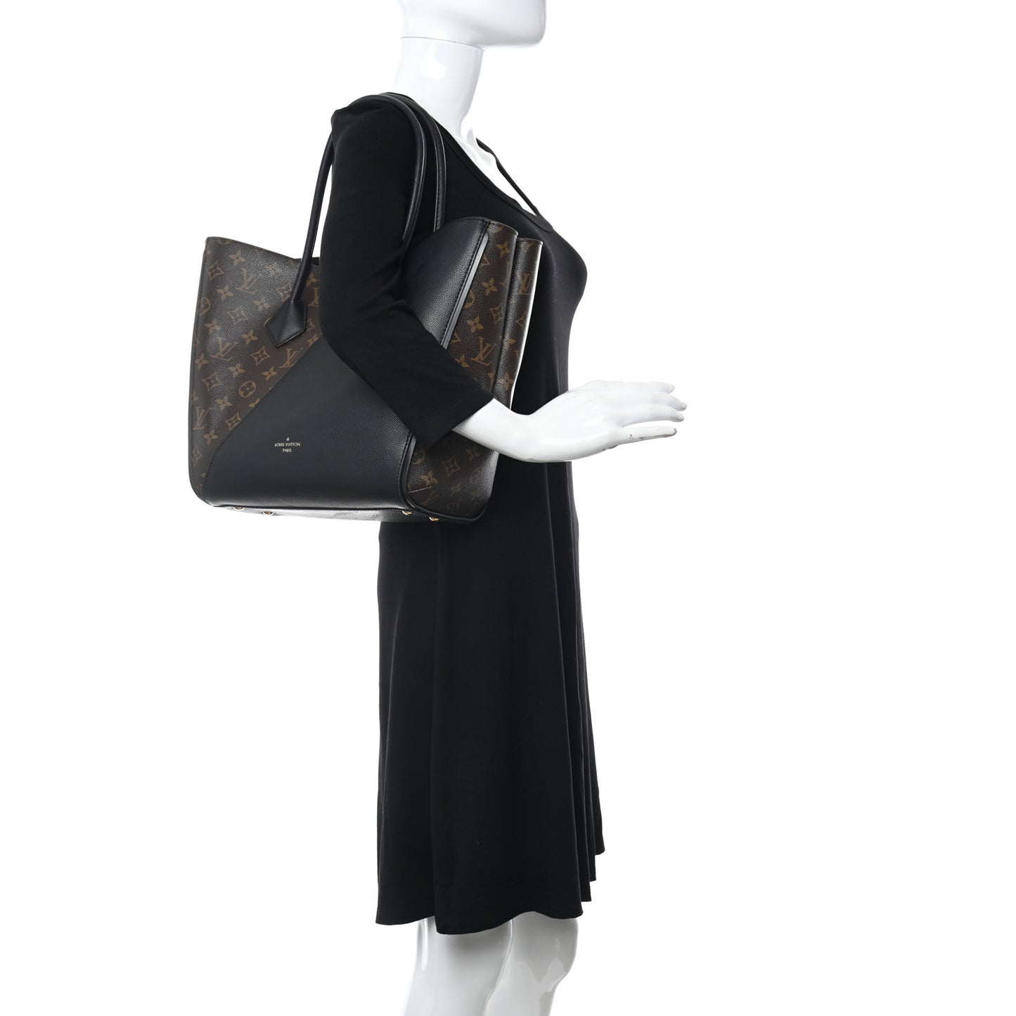 Calfskin Monogram Kimono Tote Black