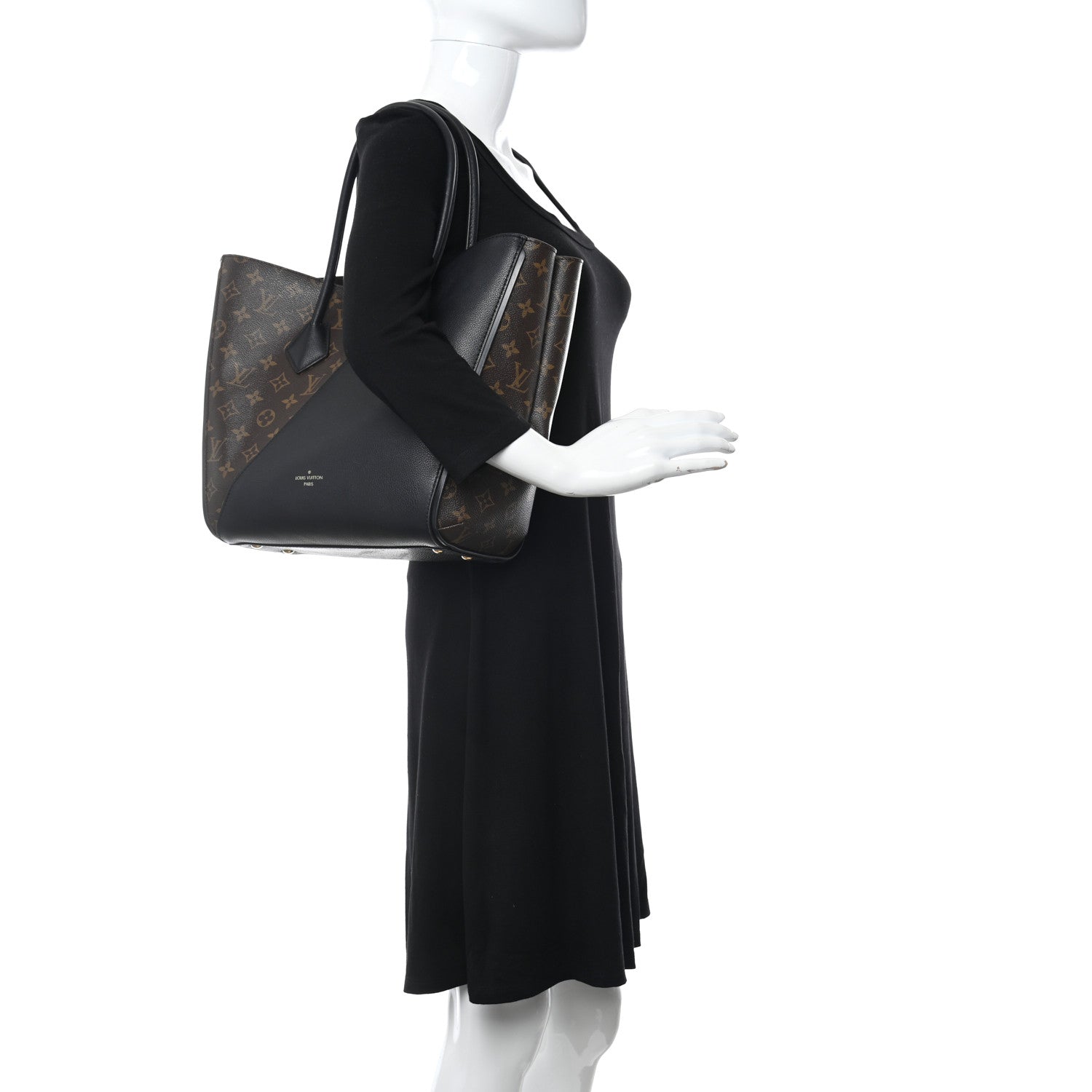 Louis Vuitton Calfskin Monogram Kimono Tote Black 2 of 11
