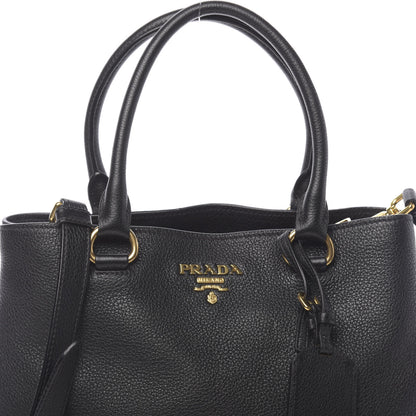Prada Vitello Daino Tote Black 8 of 10