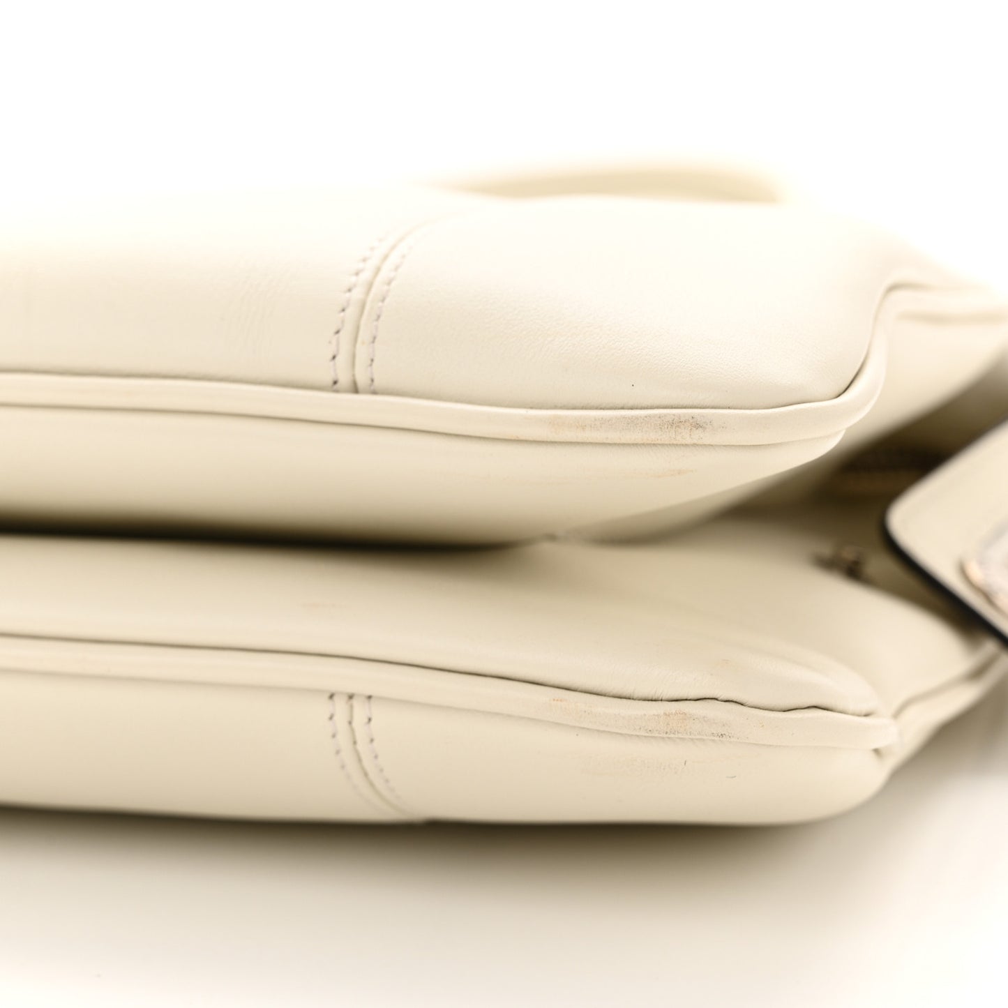 Senna Calfskin Petite GG Small Tote Mystic White