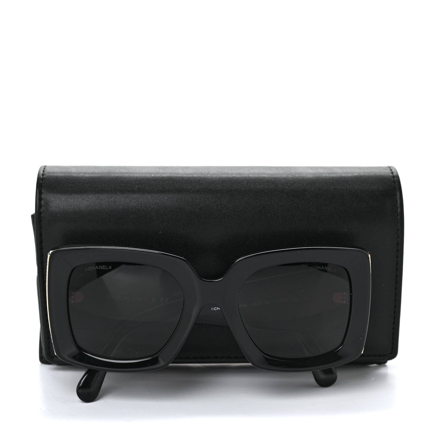 Chanel Acetate Rectangle Sunglasses 5435 Black 7 of 7