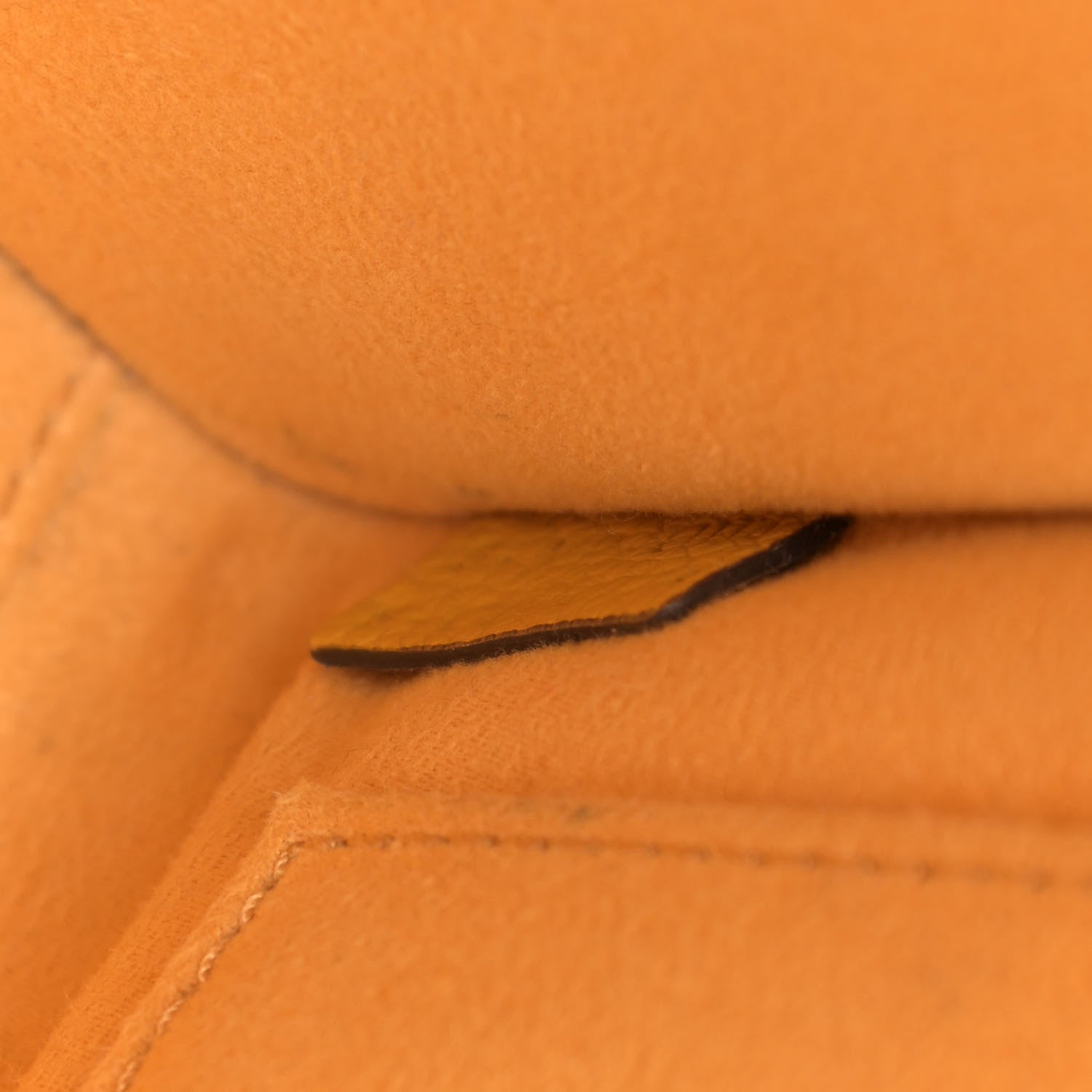 Celine Drummed Calfskin Nano Luggage Ocre 7 of 11