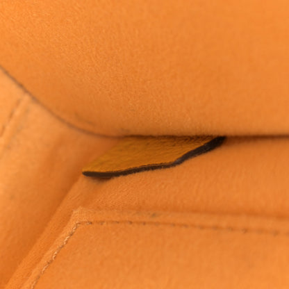 Celine Drummed Calfskin Nano Luggage Ocre 7 of 11