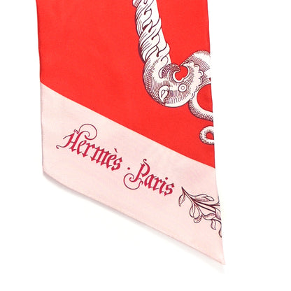 Hermes Silk Della Cavalleria Maxi Twilly Rose Pale Rouge 3 of 4