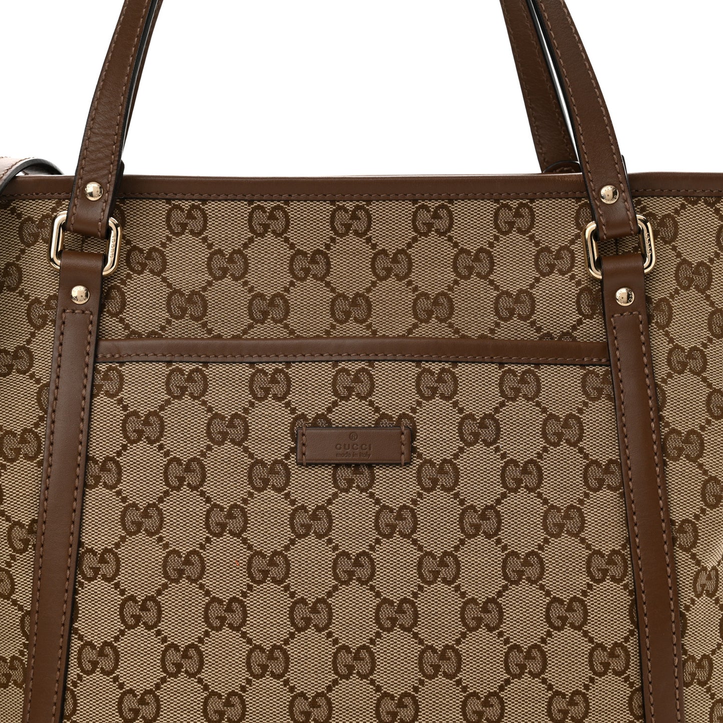GG Supreme Monogram Medium Joy Tote Brown