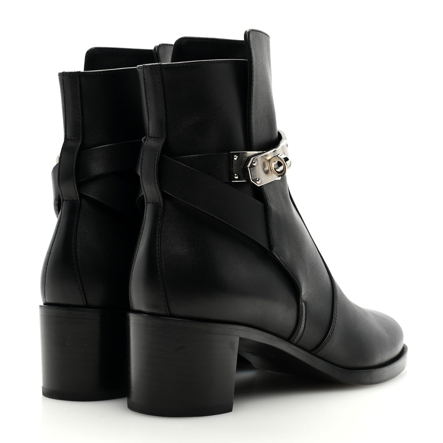 Calfskin Neo Ankle Boots 37.5 Black