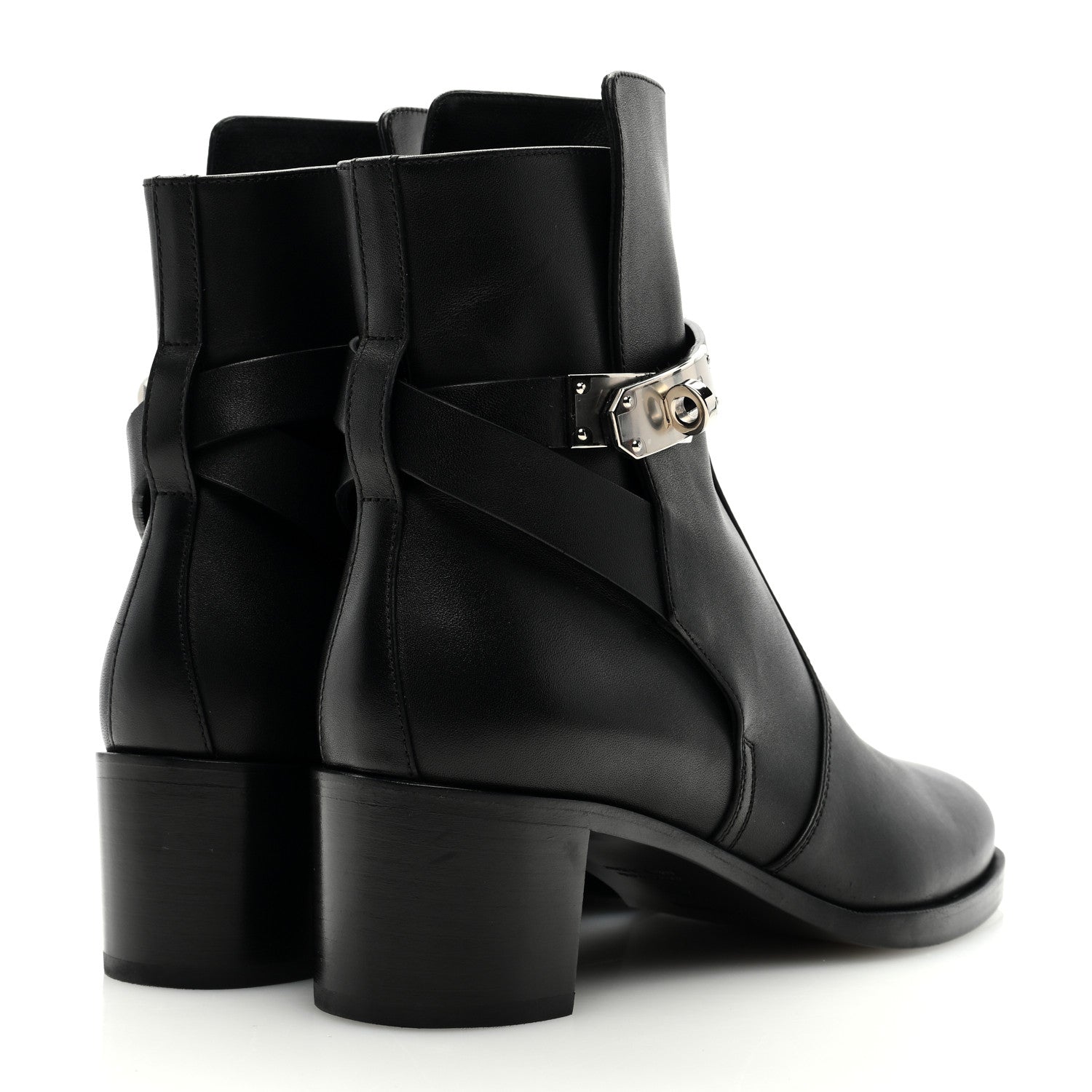 Hermes Calfskin Neo Ankle Boots 37.5 Black 4 of 8