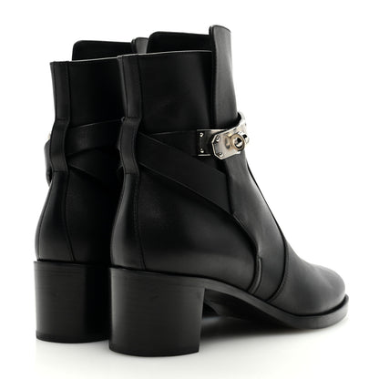 Hermes Calfskin Neo Ankle Boots 37.5 Black 4 of 8