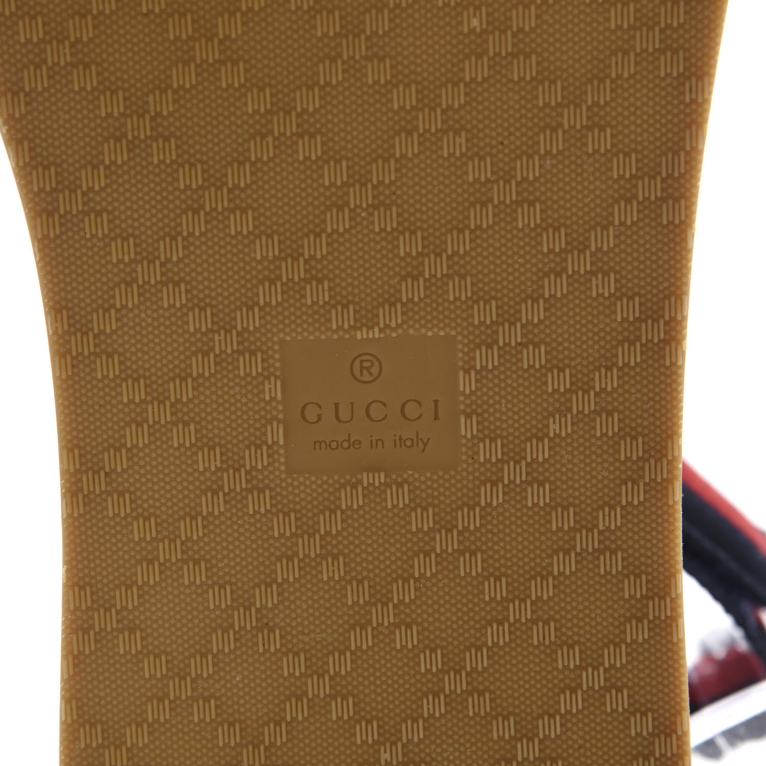Gucci Nylon Stripe Logo Mens Platform Slingback Sandals 12 Green Red Poppy 8 of 9
