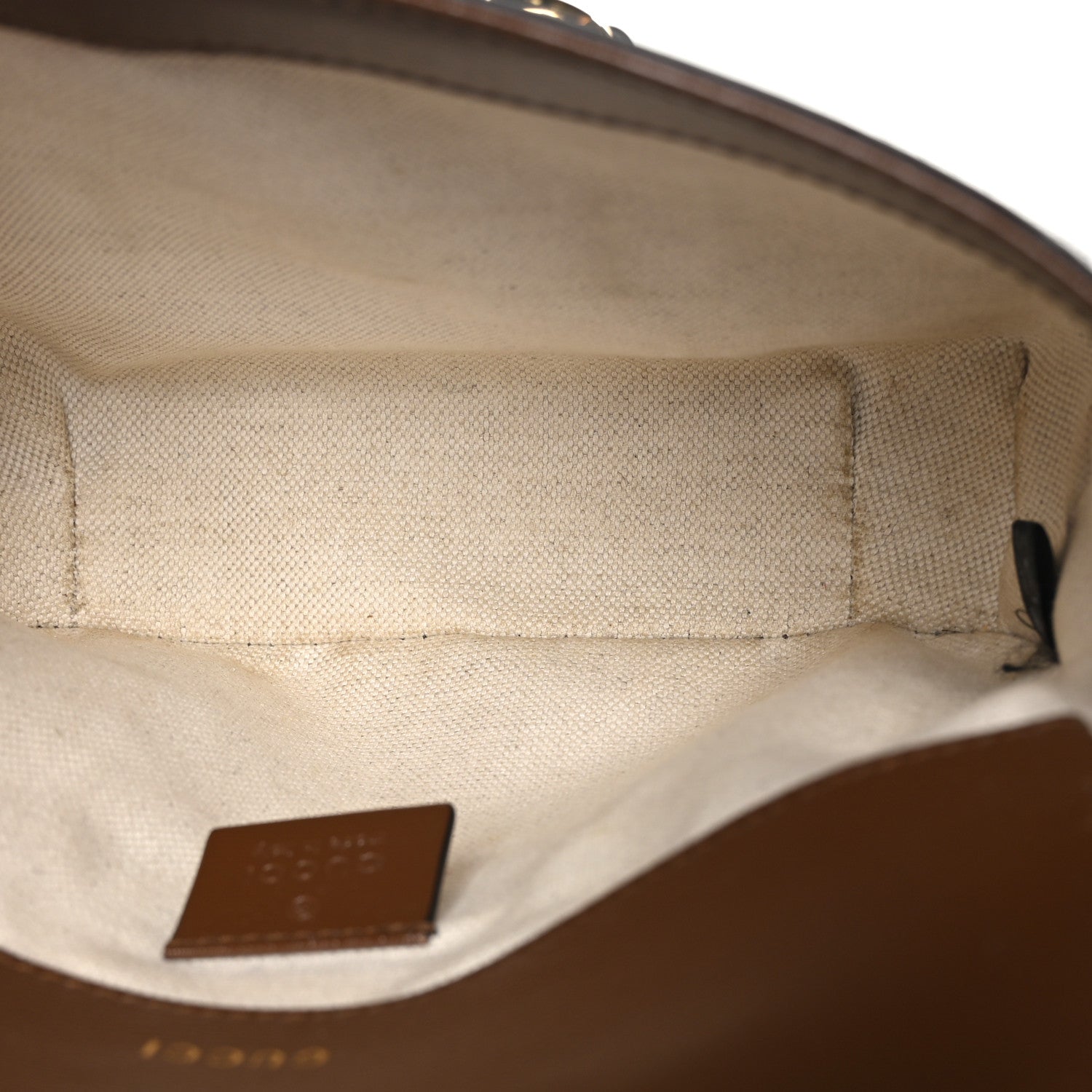 Gucci GG Supreme Monogram Web Mini Horsebit 1955 Shoulder Bag Beige Brown Sugar 5 of 11